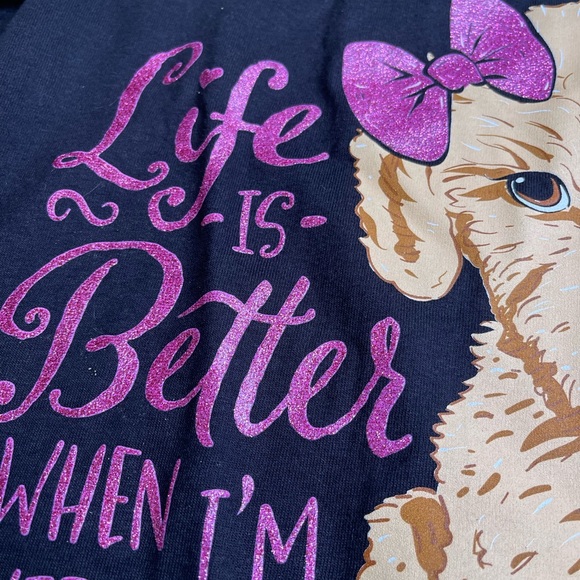 NWT S goldendoodle t shirt top dog simply southern life is better with my dog l - Picture 3 of 6